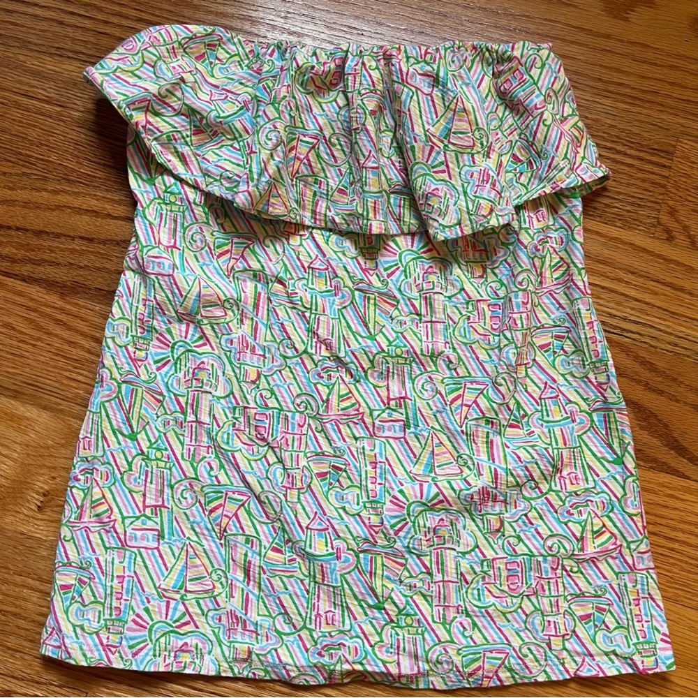 Lilly Pulitzer Women's Wiley Tube Top lighthouse print size small